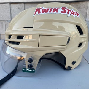 CCM SUPER TACKS X Pro Stock Hockey Helmet Wheat Beige Medium Visor Combo 7137