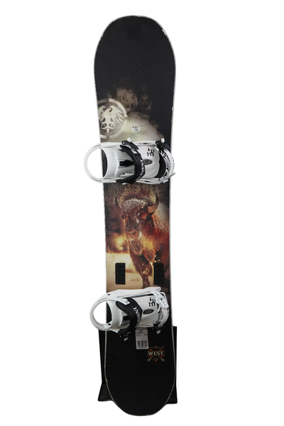 USED 2018 Never Summer West Snowboard - 160cm - Black/Wood - 5th Element Stealth 3 Bindings