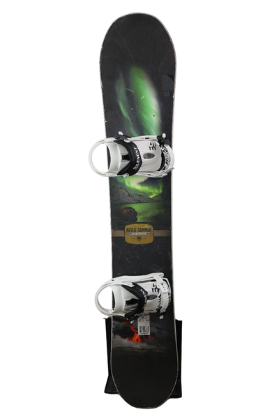 USED 2020 Never Summer Snowtrooper Snowboard - 162cm - Black/Blue - 5th Element Stealth 3 Bindings
