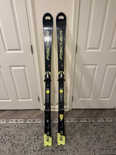 Unisex 2018 Fischer RC4 WC SL 155 cm Racing Skis With Bindings Max Din 11 (Used)