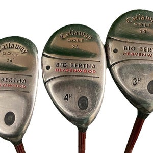 Callaway Heavenwood Hybrid Set 3,4,5 Hybrids RH RCH 75W Stiff Graphite New Grips