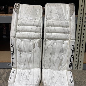 White 30+2" Intermediate True Catalyst 7X3 Goalie Leg Pads (Used)