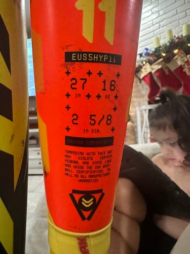 2025 Easton Hype Fire Composite USABat Certified Bat (-11) 16 oz 27" (Used)