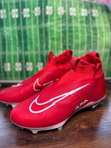 Size 12 Nike Alpha Menace Elite 3 Football Cleats University Red CT6648-616 NEW!