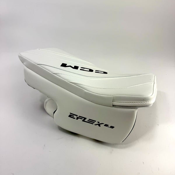 New White CCM E Flex 6.9 Goalie Blocker | Regular | Senior