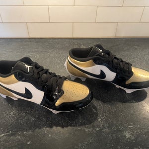 Jordan 1 - Black Men's Size M 11.5 (W 12.5) Adult Air Jordan Molded Cleats Cleats (New)