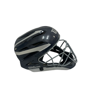 Used Wilson PRO STOCK Catchers Helmet w/Mask Navy Blue LG 11692-S000144693