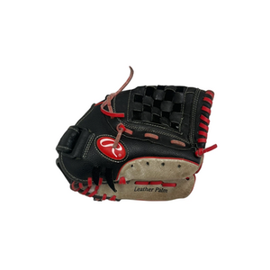 Used Rawlings PLAYMAKER SERIES BB/SB Glove RH Throw Black And Red 11" 11692-S000144710