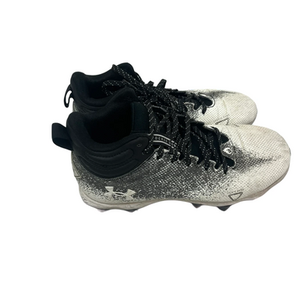 Used Under Armour SPOTLIGHT FRANCHISE RM Jr FB Cleats Black And White Junior 06 11692-S000144717