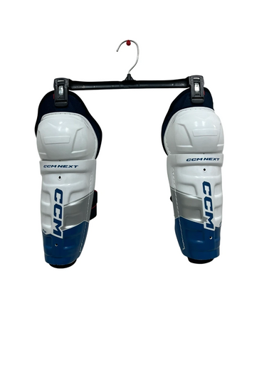 Used CCM NEXT Intermediate Shin Guards White 10" 11692-S000144755