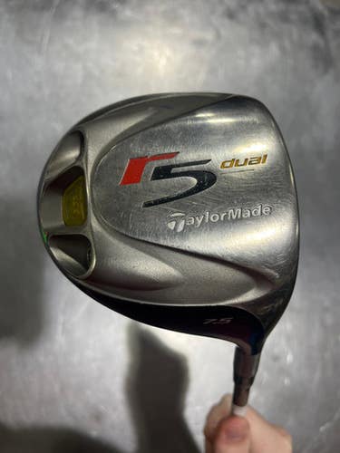 Used Taylormade R5 DUAL W/ TOUR STIFF SHAFT Mens Driver RH 7.5 Degree 11605-S000209596
