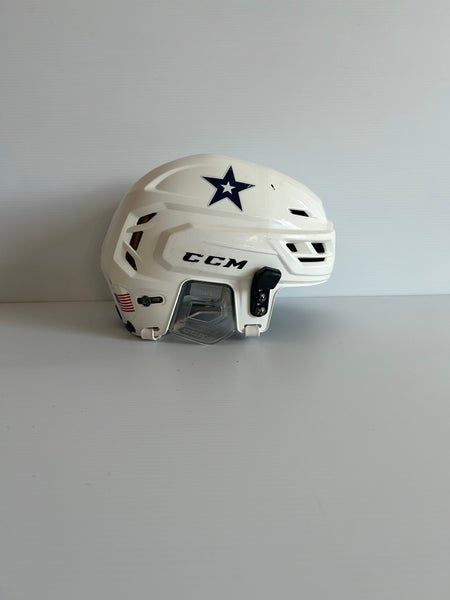 Used White Medium CCM Tacks 310 Helmet