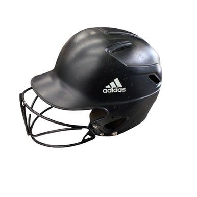 Used Adidas BATTING HELMET W/ MASK 6 3/8- 7 3/8 Batting Helmet w/Mask Black M/L 11760-S000085295