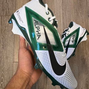 Nike Alpha Menace Pro 4 Cleats (New) white and green size 12.5