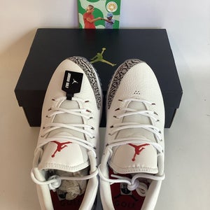 Jordan ADG Golf Shoes Size 7 White/Fire Red-White