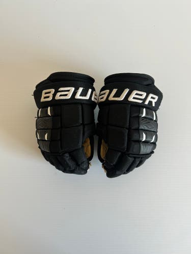 Used Size 12" Black Bauer Pro Series Pro Stock Gloves