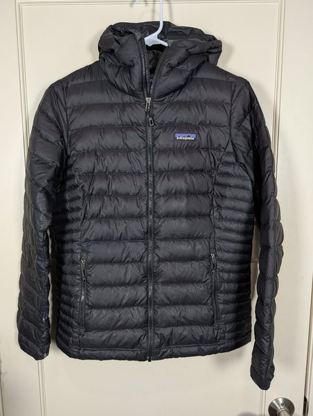 Patagonia Down Sweater Hoody Puffer Jacket Womens Size: M Hooded Black *READ*
