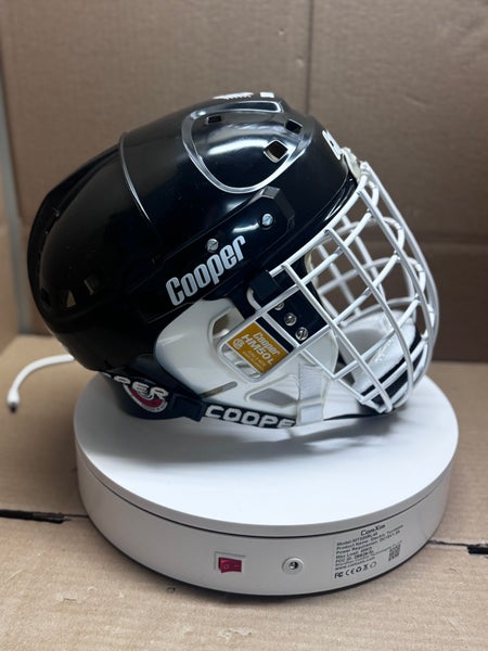 VINTAGE COOPER SK2000 LARGE HOCKEY HELMET GOALIE COMBO WITH NEW HASEK CAGE COOPER HM 50 L