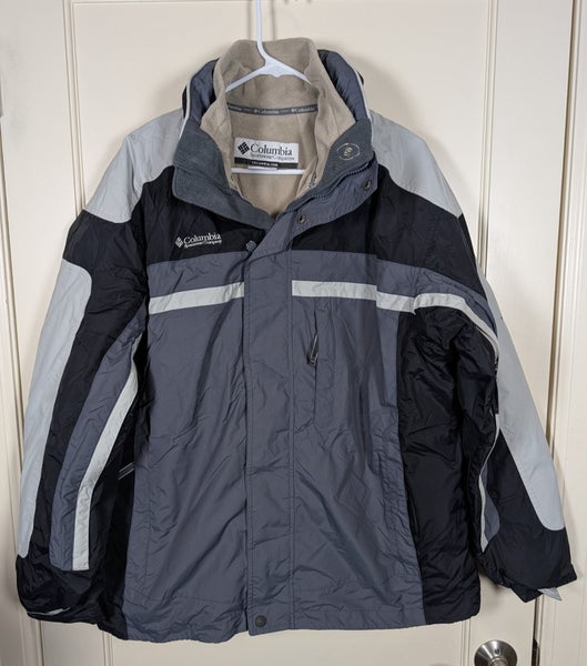 Columbia Interchange 3-in-1 Waterproof Winter Jacket Coat Men's Size: L Gray