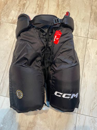 BLACK CCM HP45 BOSTON BRUINS PANTS NEW SIZE LARGE