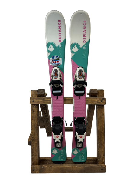 80cm Defiance Flash Skis W/ Rossignol Comp Kid Bindings