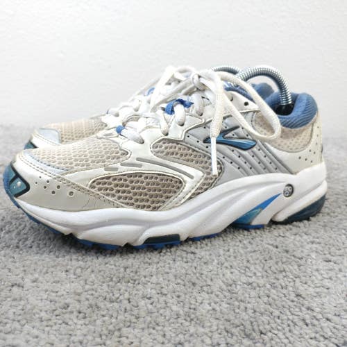 Brooks Ariel Womens Size 6 Running Shoes White Blue Sneakers Walking Low Top