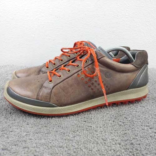 Ecco Golf Biom Hybrid 2 Mens Size 45 EU Spikeless Golf Shoes Brown Yak Leather