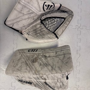 Intermediate Warrior Ritual G6 E+ Goalie Gloves & Blockers set Regular (Used)