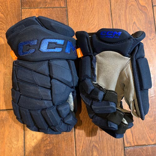 13" CCM Jetspeed HGJS Navy Blue Customized Pro Stock Gloves *Please Read Full Description*