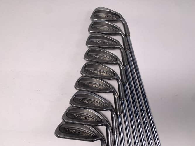 Ping Eye 2 Iron Set 3-PW+SW Black Dot Karsten ZZ-Lite Stiff Steel Mens RH