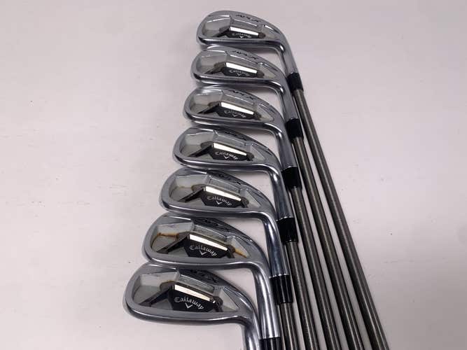 Callaway Apex 21 Iron Set 5-PW+GW AeroTech SteelFiber i95 Stiff Graphite Mens RH