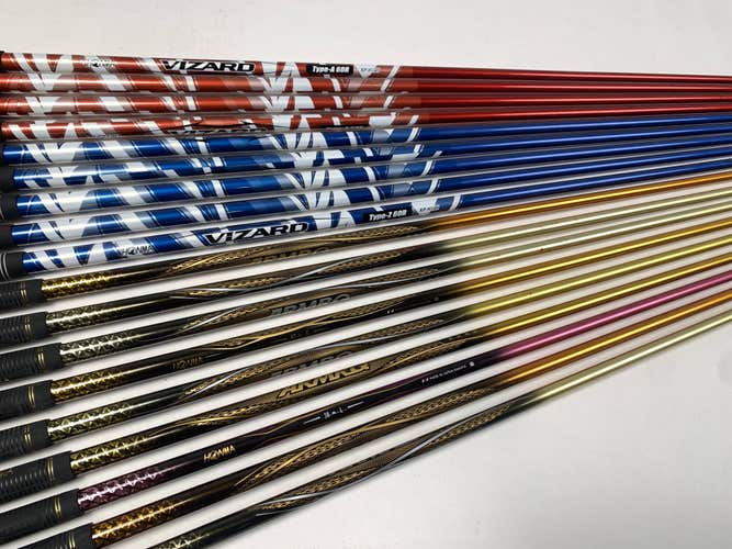 Honma Driver Fitting Shaft Lot of 17 Graphite Shafts