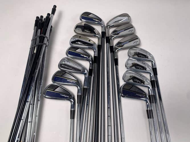 Callaway Fitting Iron Whole Sale Golf Club Lot of 14 - 7 irons + 16 extra shafts