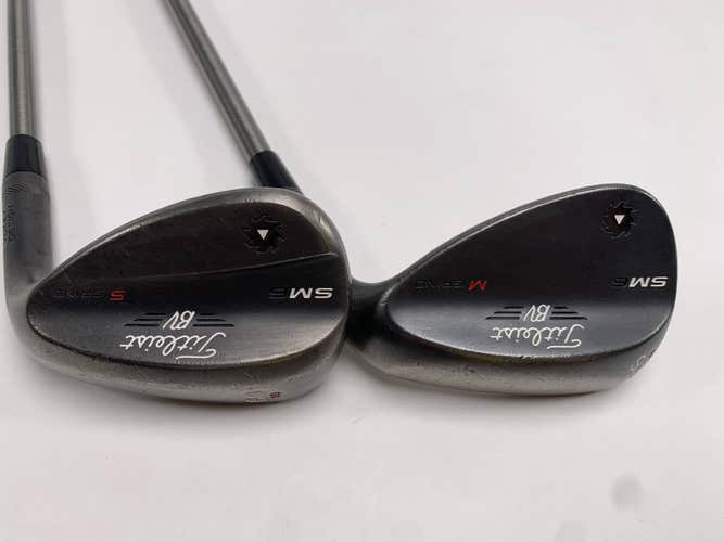 Titleist Vokey SM6 Steel Grey Wedge Set 56* 8  | 60* 10 SteelFiber Stiff Mens RH