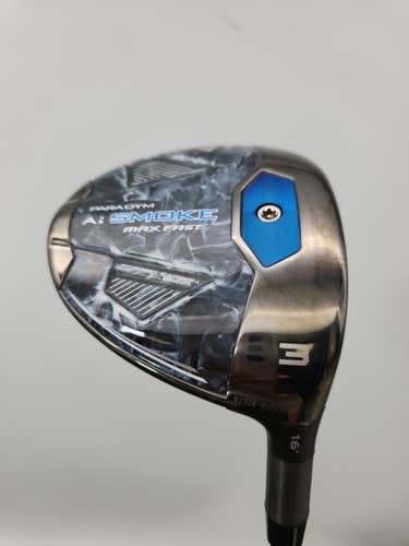 2024 CALLAWAY PARADYM AI SMOKE MAX FAST 3 WOOD 16* SENIOR MITSU ELDIO +HC DEMO