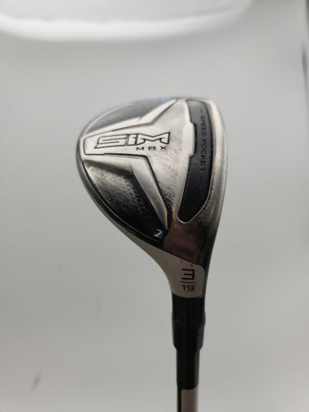 2020 TAYLORMADE SIM MAX 3 HYBRID 19* STIFF PROJECTX HZRDUS SMOKE 80G +HC FAIR