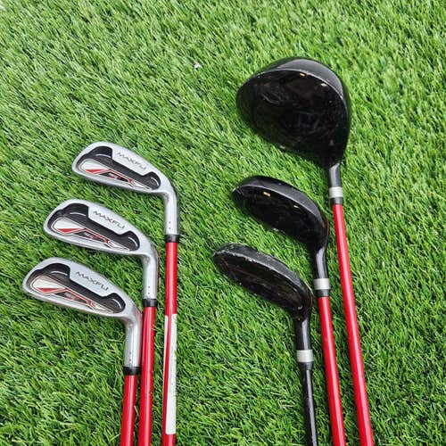 JUNIOR MAXFLI REV2 CLUB SET DRIVER,HY,HY,7I,9I,SW (KIDS 46" TALL) FAIR