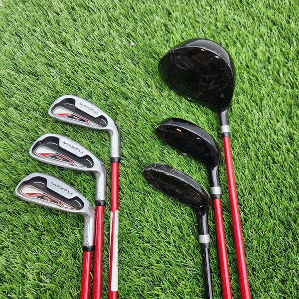 JUNIOR MAXFLI REV2 CLUB SET DRIVER,HY,HY,7I,9I,SW (KIDS 46" TALL) FAIR
