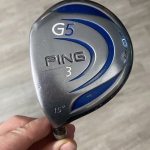 Men's Ping G5 Left handedFairway Wood Regular Flex 3 Wood (Used)