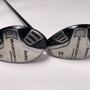 Tour Edge Bazooka HT Max Distance 3 & 4 Hybrid Set 19* 22* Aldila Nv 65g Mens RH