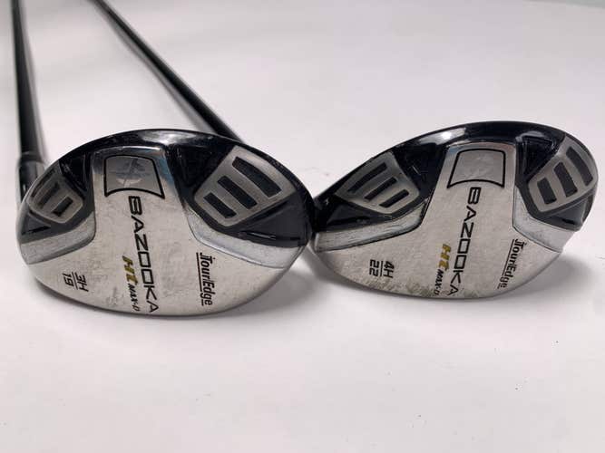Tour Edge Bazooka HT Max Distance 3 & 4 Hybrid Set 19* 22* Aldila Nv 65g Mens RH