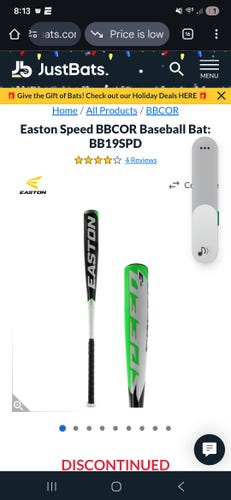 2019 Easton Beast Speed BBCOR Certified Bat (-3) 27.5 oz 31" (Used)