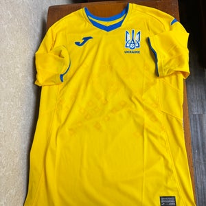 Ukraine National Team Jersey Blank Back Adult Medium Official