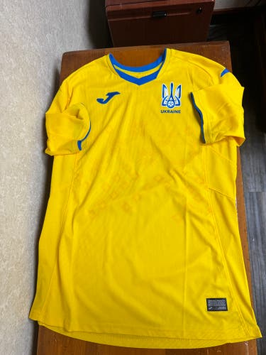 Ukraine National Team Jersey Blank Back Adult Medium Official