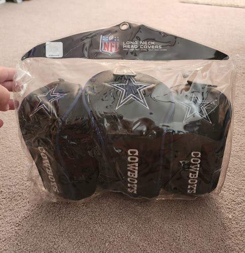 Set Of 3 NFL Dallas Cowboys Golf Long Neck Headcovers 1 3 X McArthur Open Box