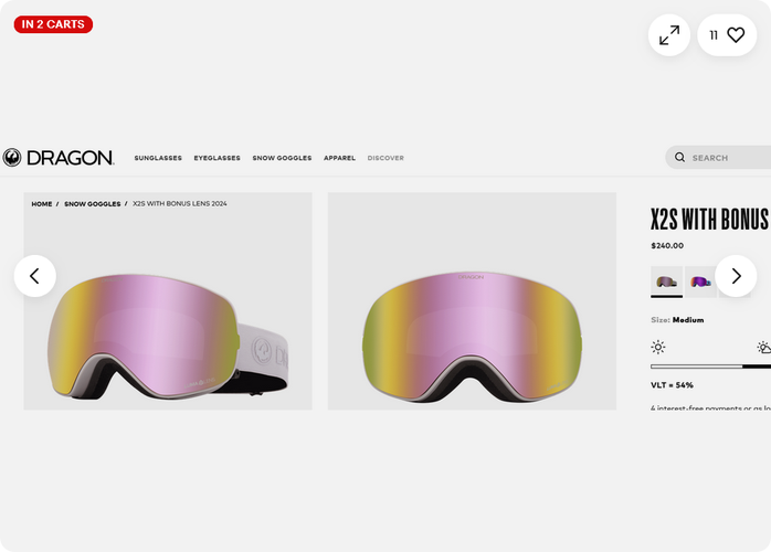 Dragon Alliance X2S  Snow Goggles (Lilac/Pink Ion/Dark Smoke) bonus lens $240