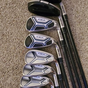 Men's Adams A70S Right Handed Iron Set Regular Flex (8 Clubs) #4 - #9, PW, GW Graphite Shaft (Used)
