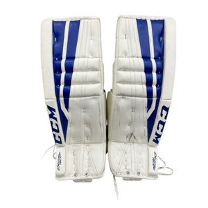 Used CCM EXTREME FLEX Goalie Leg Pads Senior White 34" 11506-S000294012