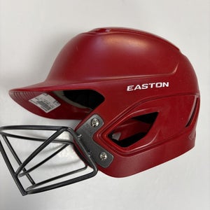Used Easton GAMETIME 7 1/8 7 3/4 Batting Helmet w/Mask Red One Size 11860-S000302203