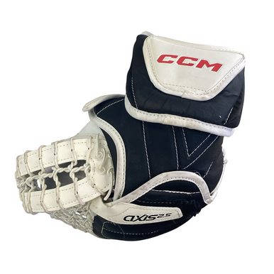 Used CCM AXIS 2.5 Junior Goalie Catcher Navy And White 11760-S000085382